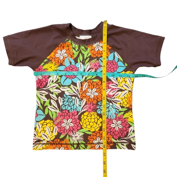Hanna Andersson Floral Rash Guard Swim Top 120 - Picture 3 of 6